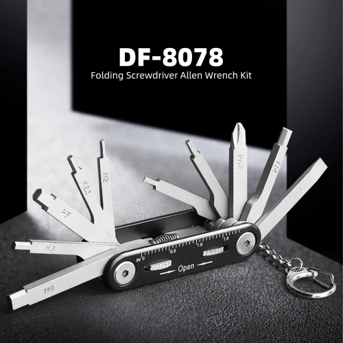 DF-8078  Folding Screwdriver Allen Key Kit