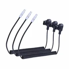 ZZ06  Coiled 0.5-1.5m D-Tap to 0B 2 Pin Power Cable for Vaxis Wireless Transmitter, Tilta RS2 Power Base