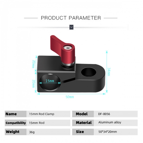 DF-8056  DF-8056 15mm Rod Clamp for Rig Mounting