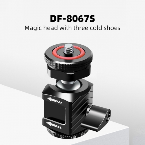 DF-8067S 3 Cold Shoe Mount Ball Head