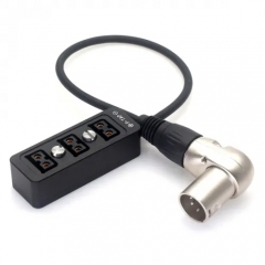 AR60 0.5m XLR 4 Pins to 1 to 3 D-Tap Spilitter Hub Power Cable for Blackmagic URSA Mini Pro