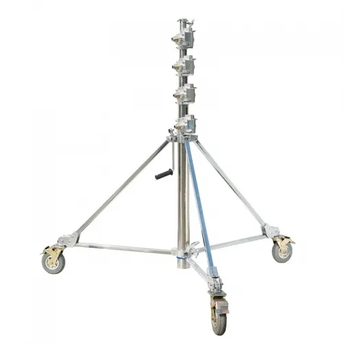 MFD-6000 65kg Payload 5 Sections Wind-Up 2130-5650mm Tripod Stand with Braked Wheels
