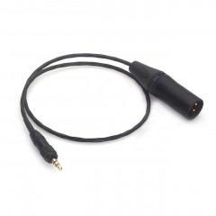 AR88 0.5m 3.5mm straight  connector with Lock to XLR 3-pin Male Audio Cable Sony D11 Senn heiser Ear-back Audio Cable