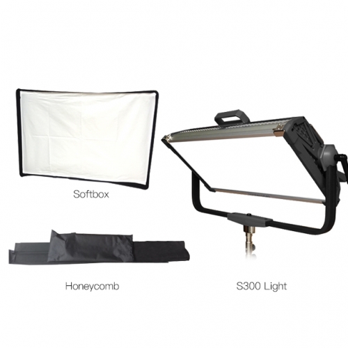S200B  200W Full Color RGB LED Panel Soft Light 2800-9990k APP /DMX Control Dimming with 12 Color Effect with softbox+honey comb