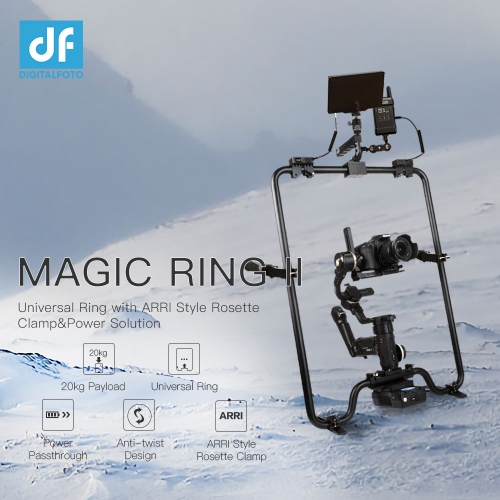 MAGIC RINGII Special offer Universal Ring with Arri Style Rosette Clamp & Power Solution without adjustable handles