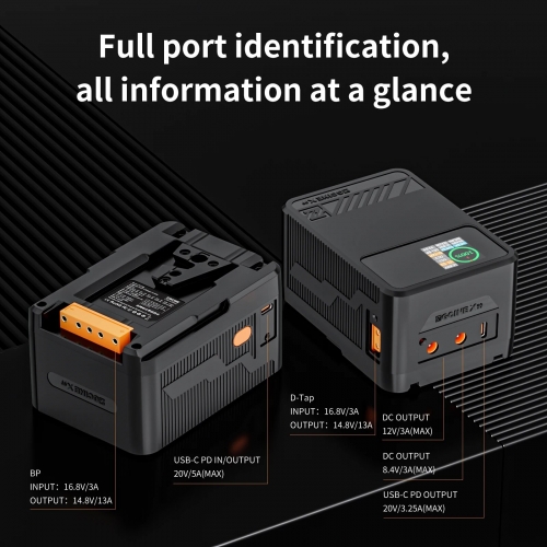 ZGCINE ZG-X99 V Mount Battery 14.8V 99.9Wh Display output power V Lock V Shape Battery PD Fast Charging For Camera DSLR