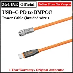 ZGCINE USB-C PD to BMPCC Power Cable (braided wire）