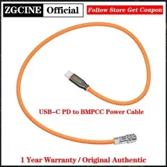 ZGCINE USB-C PD to BMPCC Power Cable (braided wire）