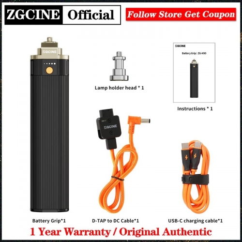 ZGCINE H90 Power Supply Handle Battery Grip 6000mAh 14.8V 88.8Wh For Photography Light