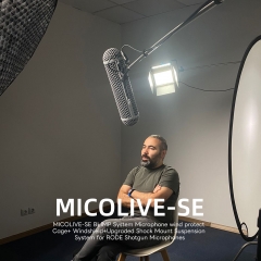 MICOLIVE-SE BLIMP System Microphone wind protect Cage+ Windshield+Upgraded Shock Mount Suspension System for RODE Shotgun Microphones