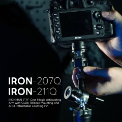 IRONMAN CINE 7”11” Magic Articulating Arm with Quick Release Mounting and ARRI Retractable Locating Pin