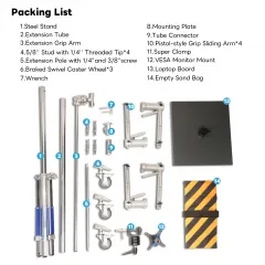 CINETREE GEAR TREE With Rolling Tripod Stand Mobile Studio for Content Creators Filmmakers Home Studio