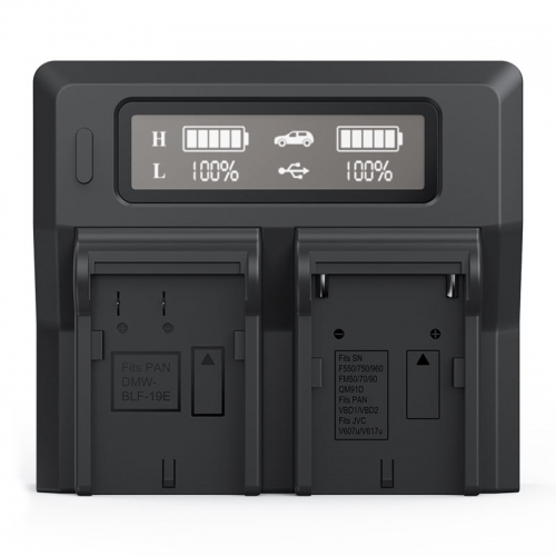 Dual Charger for Sony L Series NPF Battery with Optional Battery Plate