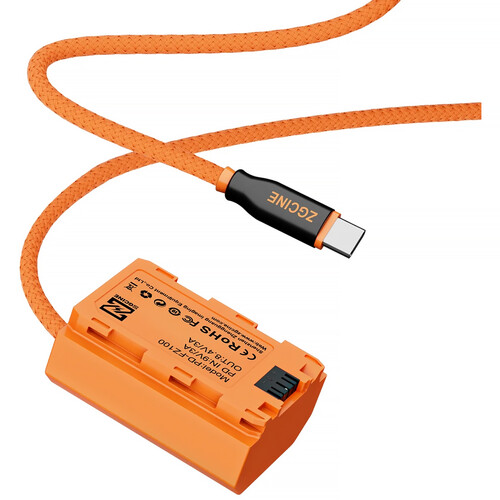 ZG-PD-FZ100 ZGCINE USB-C PD to Sony NP-FZ100 Dummy Battery with Braided Wire (23.6")