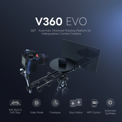 V360EVO 360° Automatic Motorized Rotating Platform for Videographers Content Creators