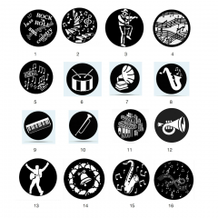 φ42mm Music GOBO for SNOOT-MINI 16 Pieces