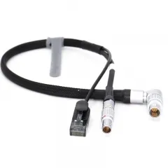 AR210 1B 10 pin ARRI ALEXA( Male) to RJ45 Date Cable( Male) camera control cable+0B2 pin 24V output cable