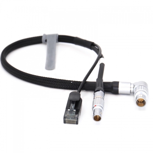 AR210 1B 10 pin ARRI ALEXA( Male) to RJ45 Date Cable( Male) camera control cable+0B2 pin 24V output cable