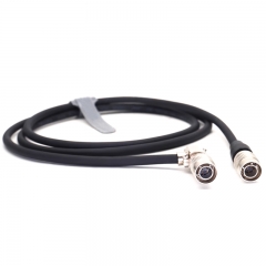 AR242 Power Splitter Right Angle Head 4 pin to Hirose for  Zoom F4 F8 Sound Devices 633 664 power cable