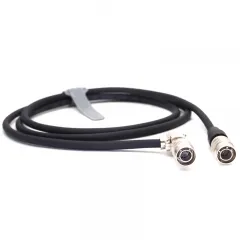 AR242 Power Splitter Right Angle Head 4 pin to Hirose for  Zoom F4 F8 Sound Devices 633 664 power cable