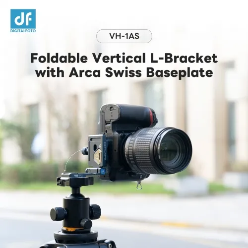VH-1AS Foldable Vertical L-Bracket and Baseplate with Arca Swiss Bottom Plate