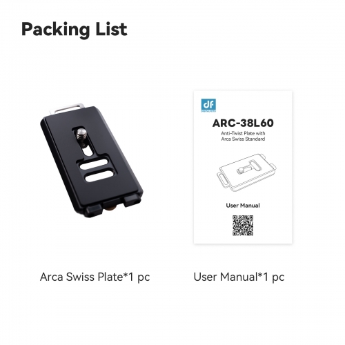 ARC-38L Anti-Twist Plate with Arca Swiss Standard