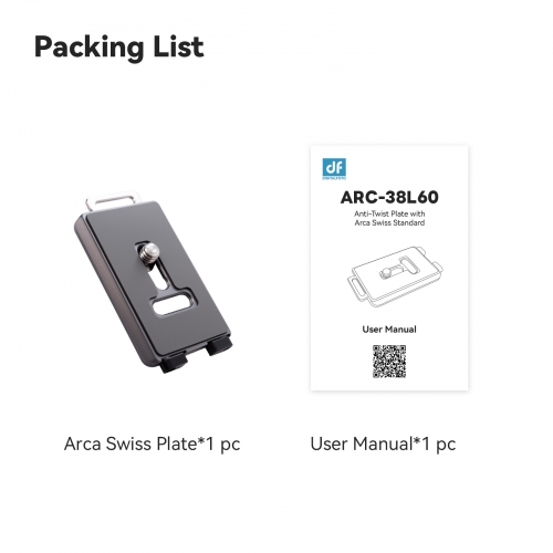 ARC-38L60 Anti-Twist Plate with Arca Swiss Standard