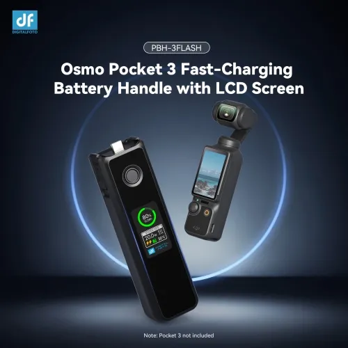 PBH-3FLASH Quick Charging Battery Handle with Color LCD Monitor for DJI OSMO POCKET 3
