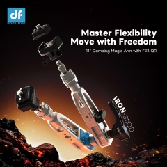 IRON-311QD 11" Damping hover & F22 Quick Release Magic Arm-Glacier Silver/Starship Gray