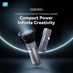 FLASH-RB10 Portable Zoomable RGB LED Photography Flashlight