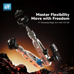 IRON-311QD 11" Damping hover & F22 Quick Release Magic Arm-Glacier Silver/Starship Gray