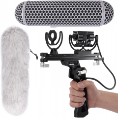 MICOLIVE-SE BLIMP System Microphone wind protect Cage+ Windshield+Upgraded Shock Mount Suspension System for RODE Shotgun Microphones