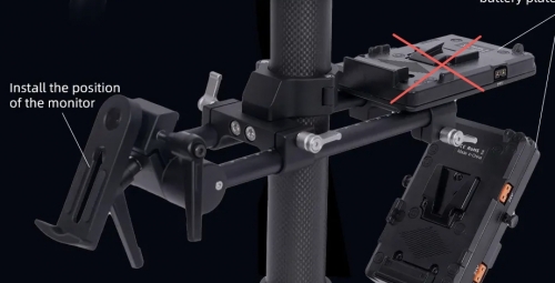 MONITOR-CLAMP Monitor Clamp with Rod Clamp no battery plate (out of stock,you can order just need wait)
