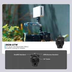 IRON-ATW Anti-Twist with ARRI/ATOMOS&SMALLHD Locating Pin Thumb Tighten Head for IRON-307QD IRON-311QD Magic Arm