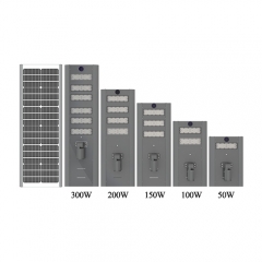 IP65 impermeable de carga solar Ángulo ajustable Ahorro de energía 300W Todo en uno Luz de calle llevada solar