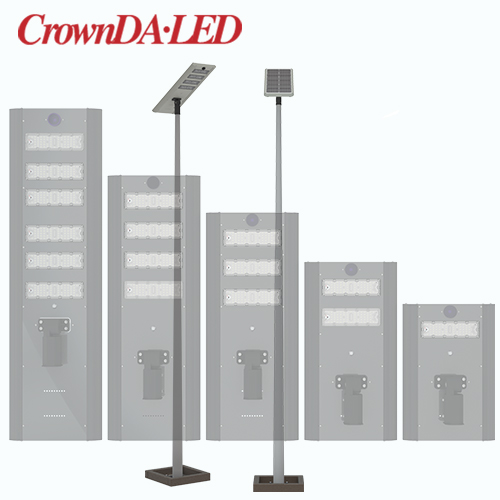 Integrated solar LED street light