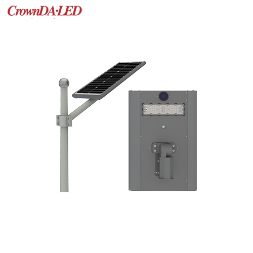 Lampadaire extérieur étanche IP65 50W tout en un lampadaire solaire