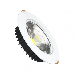 Downlight en torchis dimmable triac Dia235mm 15W