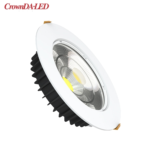 Downlight en torchis dimmable triac Dia235mm 15W