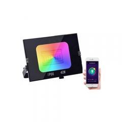 Holofotes RGB+CCT totalmente funcionais WIFI listados pela ETL 40W 60W 80W 100W 150W, funciona com google assistente e amazon alexa.