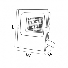 Luzes de inundação da série FLDA aprovadas pela CE ETL DLC 10w 20w 35w 50w 70w 100w 150w 200w 240w 300w, 5 anos de garantia