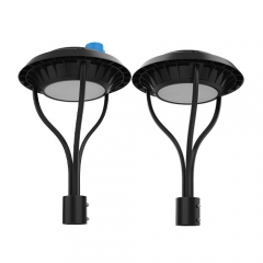 Luces LED para poste de jardín con certificación ETL DLC de la serie PTP (B) con / sin sensor de fotocélula, 60W-150W, 130lm / W, 5 años de garantía