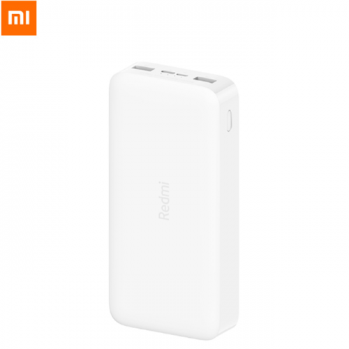 Original Xiaomi Redmi 20000mAh 18W QC3.0 Power Bank Fast Charging Version White Large capacity Power Bank Portable Phone Charger