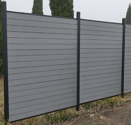WPC fence with Alu post.