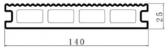 WPC+WPC Co-extrsuion Decking 25x140mm