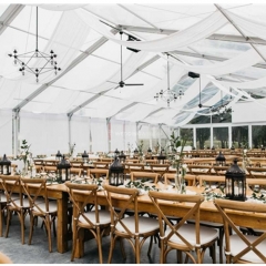 Wedding Tent Banquet in a Clear Wedding Tent