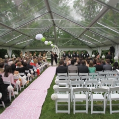 Wedding Tent Banquet in a Clear Wedding Tent