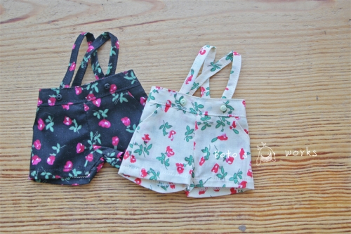 【Off Spot】Floral Suspender Shorts 511