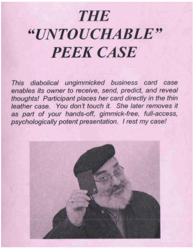 Untouchable Peek Case by Richard Busch