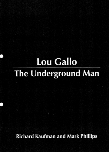 The Underground Man by Richard Kaufman and Mark Phillips